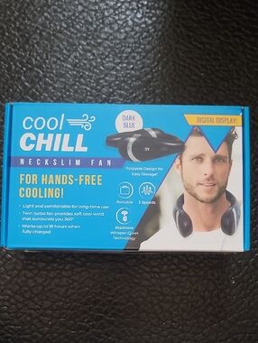 Cool Chill Neckslim Dark Navy BluenHands-Free Digital Personal Fan